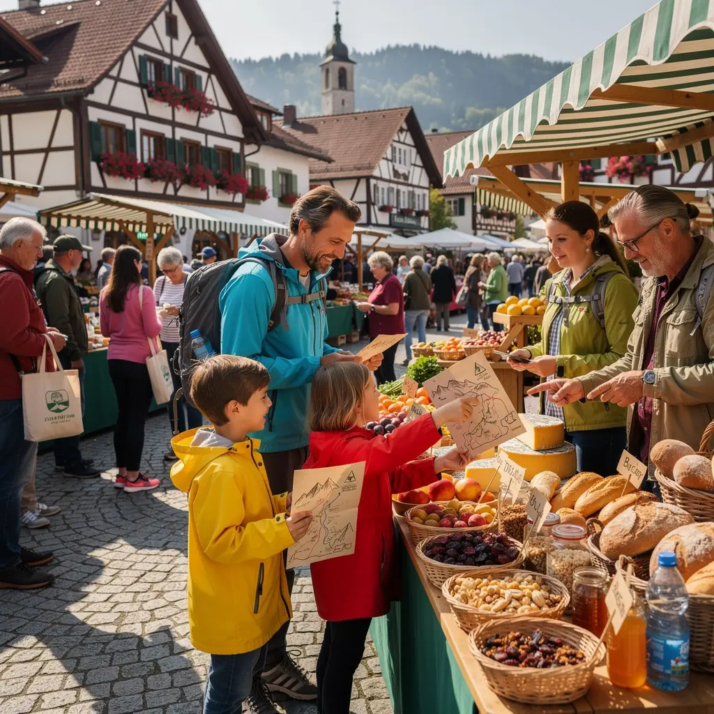 Kartenansicht eines Wanderwegs durch einen idyllischen Park in Deutschland.